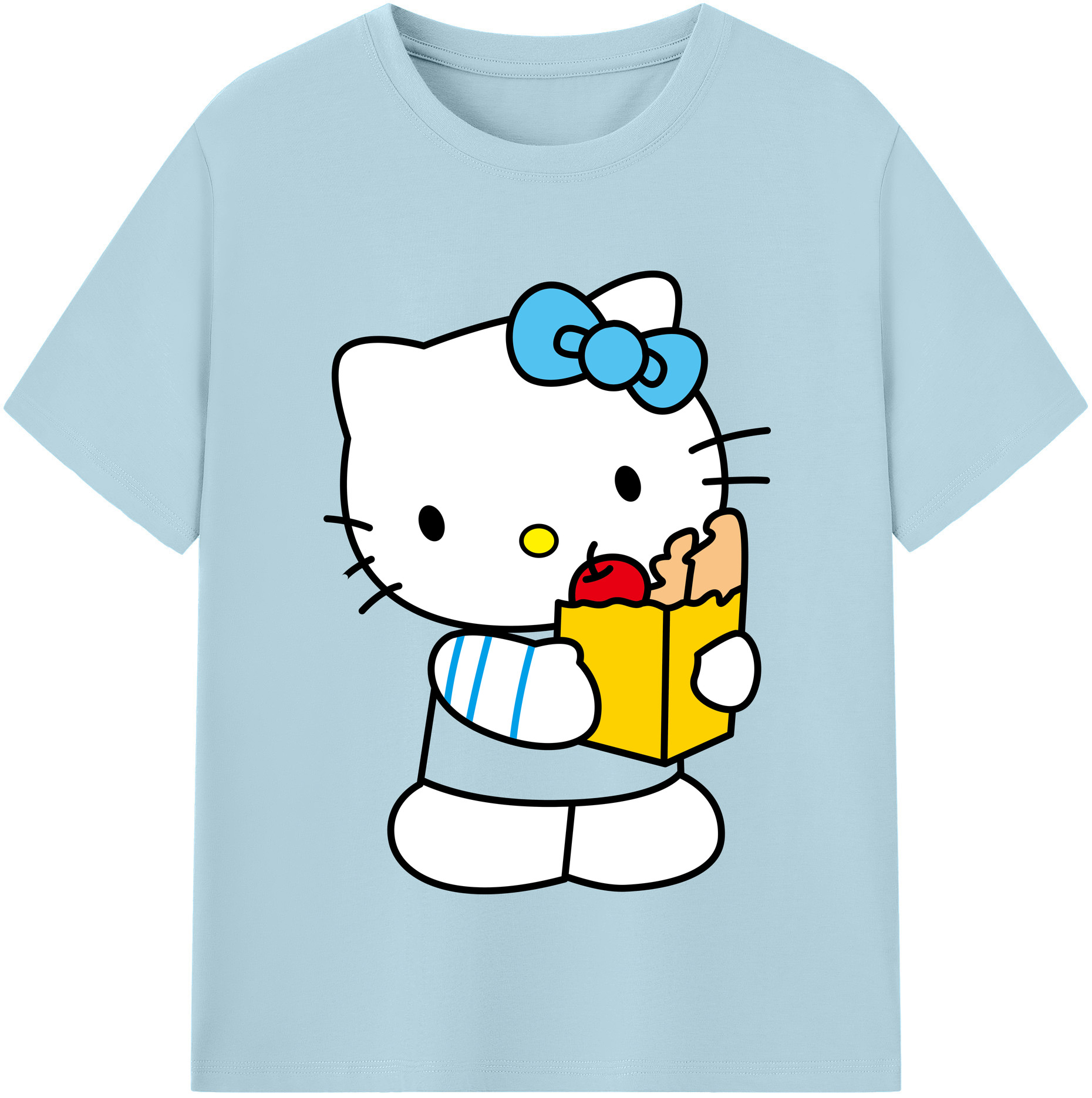 （画像用） Hello Kitty ハローキティ 綿100％半袖Tシャツ（フロントプリント）